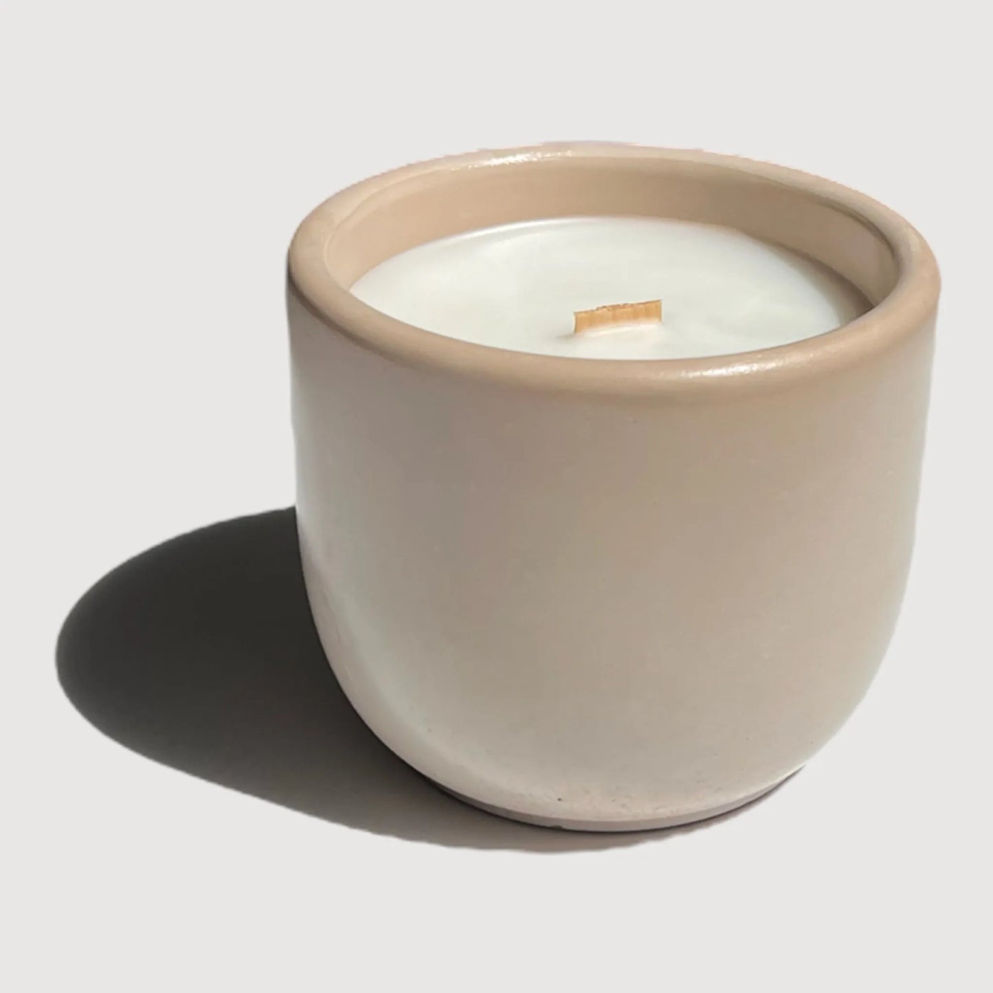 beige Cement Candle