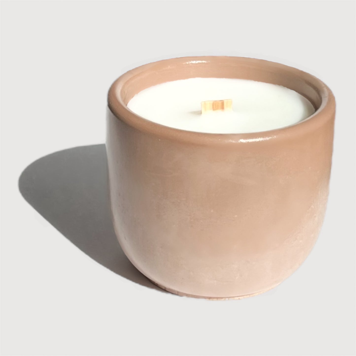 brown cement jar - candle