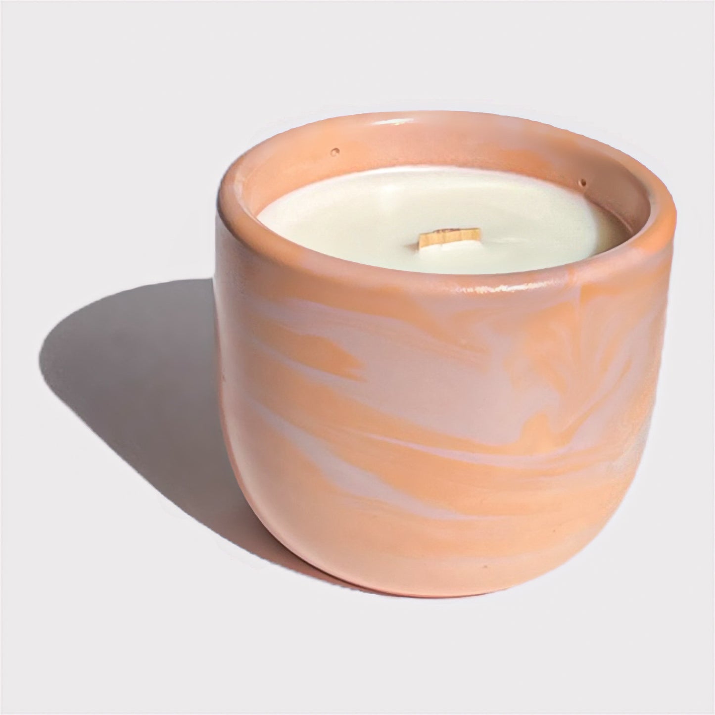 orandge & pink swirl candle jar